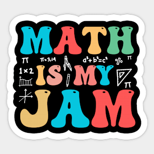 Math is My Jam Groovy Sticker